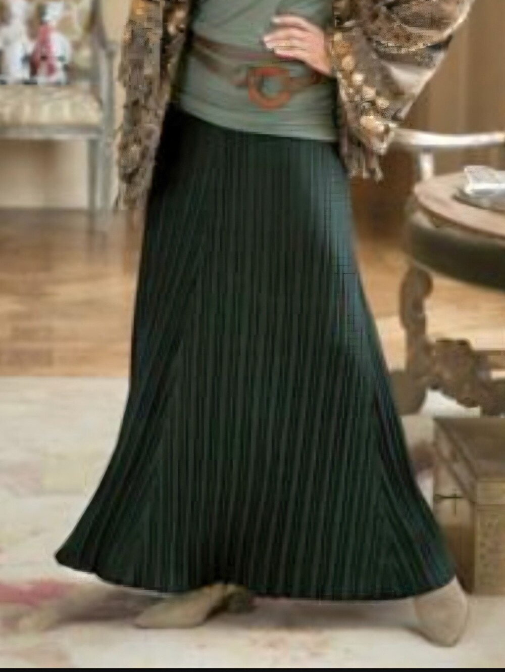 Soft Surroundings Cableknit Maxi Skirt